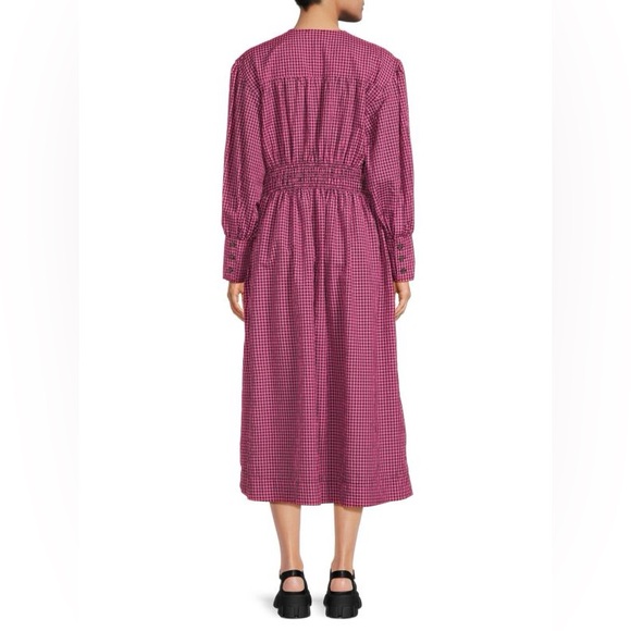 Ganni Checked Midi Dress - Picture 2 of 7